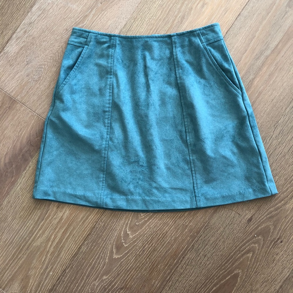 Kendall & Kylie teal/sea green suede mini skirt.  Great condition!
